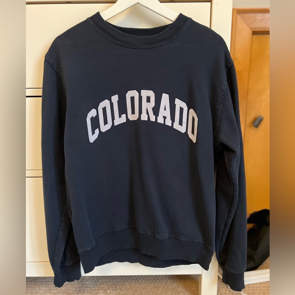 Brandy Melville Colorado Sweatshirt Navy Blue Rare